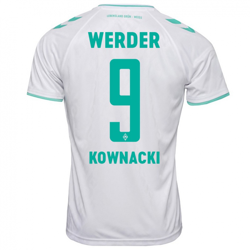 Gyermek Dawid Kownacki #9 Fehér Idegenbeli Jersey 2023/24 Mez Póló Ing