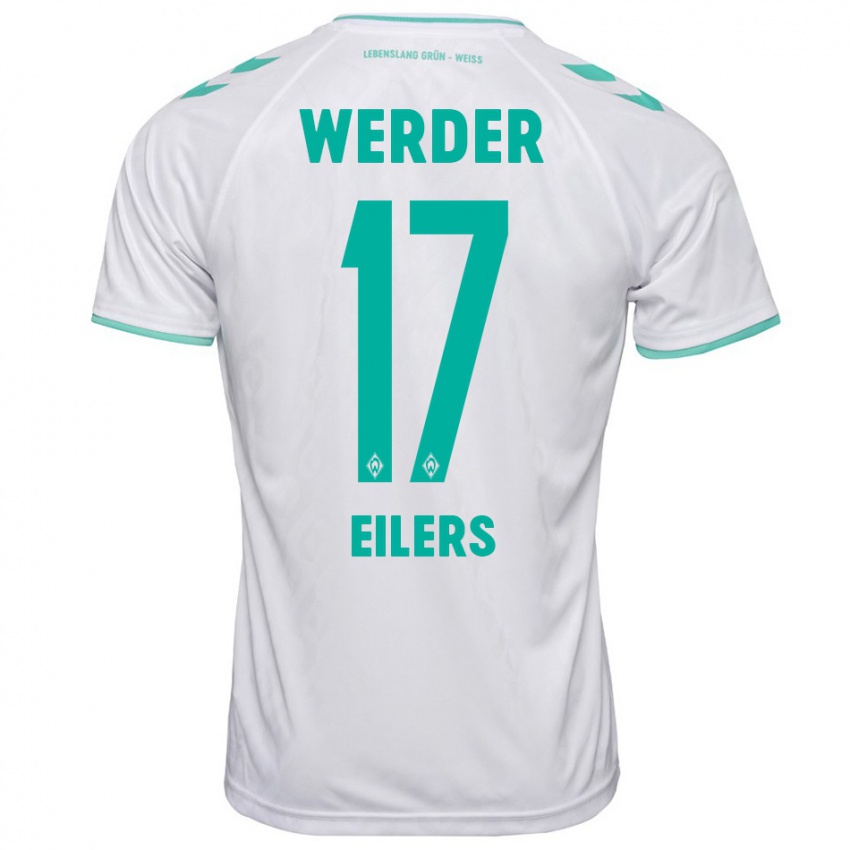 Gyermek Jonas Eilers #17 Fehér Idegenbeli Jersey 2023/24 Mez Póló Ing