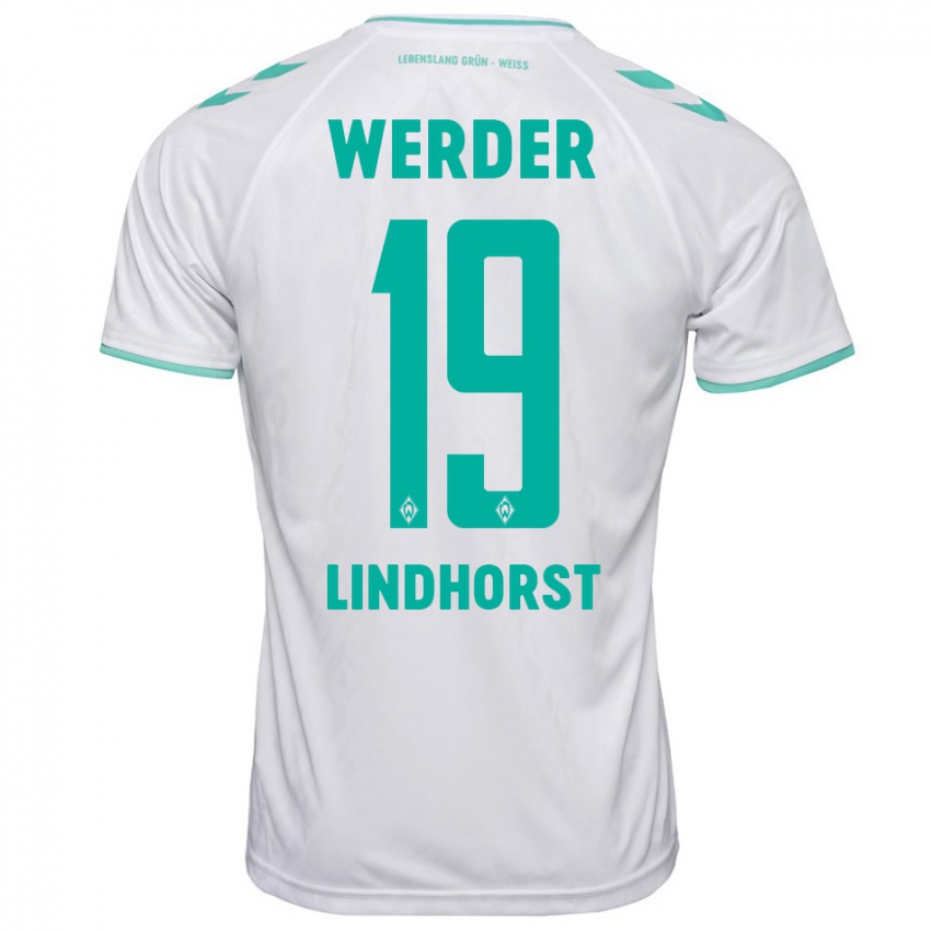 Gyermek Jerrit Lindhorst #19 Fehér Idegenbeli Jersey 2023/24 Mez Póló Ing