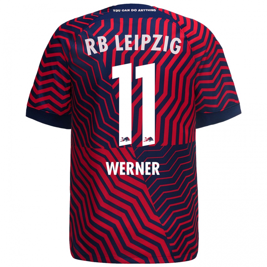 Gyermek Timo Werner #11 Kék Piros Idegenbeli Jersey 2023/24 Mez Póló Ing