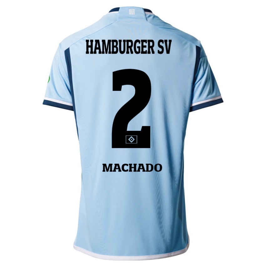 Gyermek Kilian Hölscher Machado #2 Kék Idegenbeli Jersey 2023/24 Mez Póló Ing