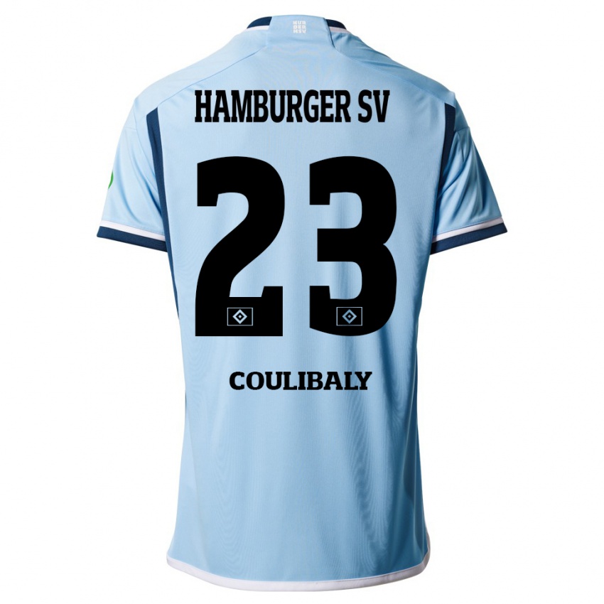 Gyermek Karim Coulibaly #23 Kék Idegenbeli Jersey 2023/24 Mez Póló Ing