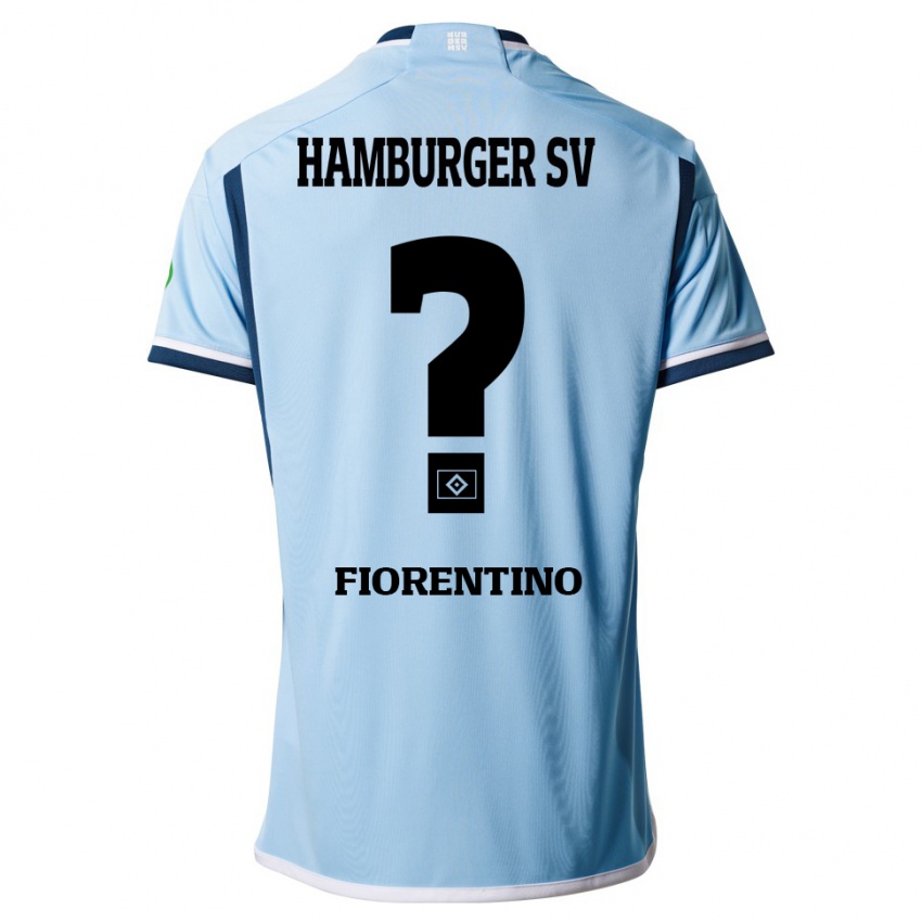 Gyermek Gianluca Fiorentino #0 Kék Idegenbeli Jersey 2023/24 Mez Póló Ing