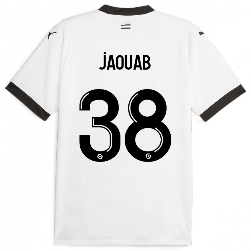 Gyermek Mohamed Jaouab #38 Fehér Idegenbeli Jersey 2023/24 Mez Póló Ing