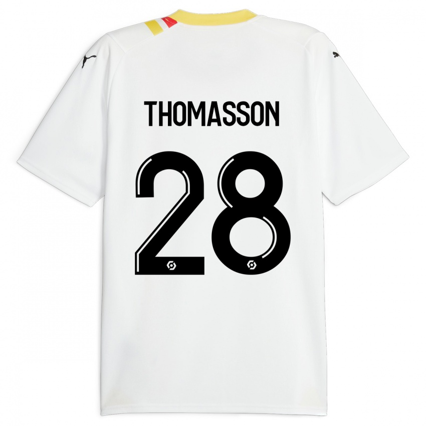 Gyermek Adrien Thomasson #28 Fekete Idegenbeli Jersey 2023/24 Mez Póló Ing