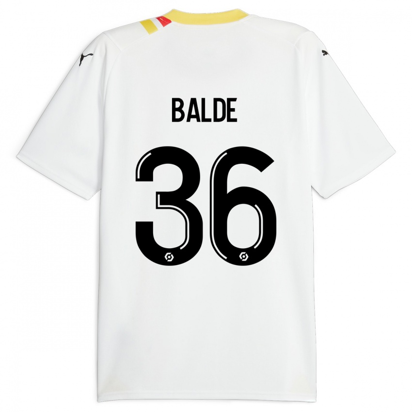 Gyermek Ibrahima Baldé #36 Fekete Idegenbeli Jersey 2023/24 Mez Póló Ing