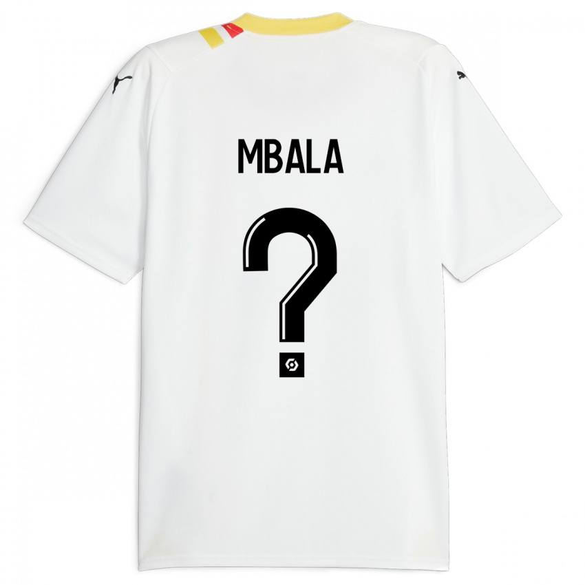 Gyermek Keny Mbala #0 Fekete Idegenbeli Jersey 2023/24 Mez Póló Ing