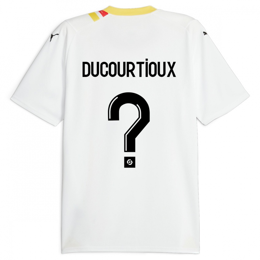 Gyermek Ilan Ducourtioux #0 Fekete Idegenbeli Jersey 2023/24 Mez Póló Ing