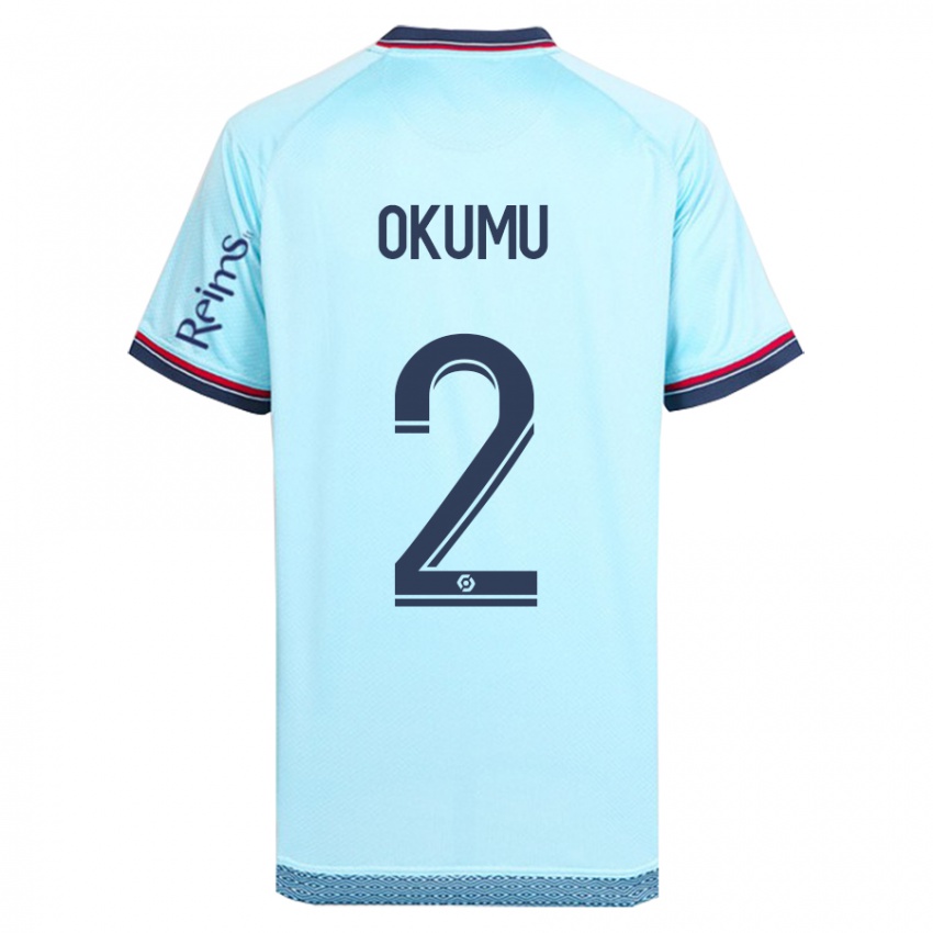 Gyermek Joseph Okumu #2 Égszínkék Idegenbeli Jersey 2023/24 Mez Póló Ing