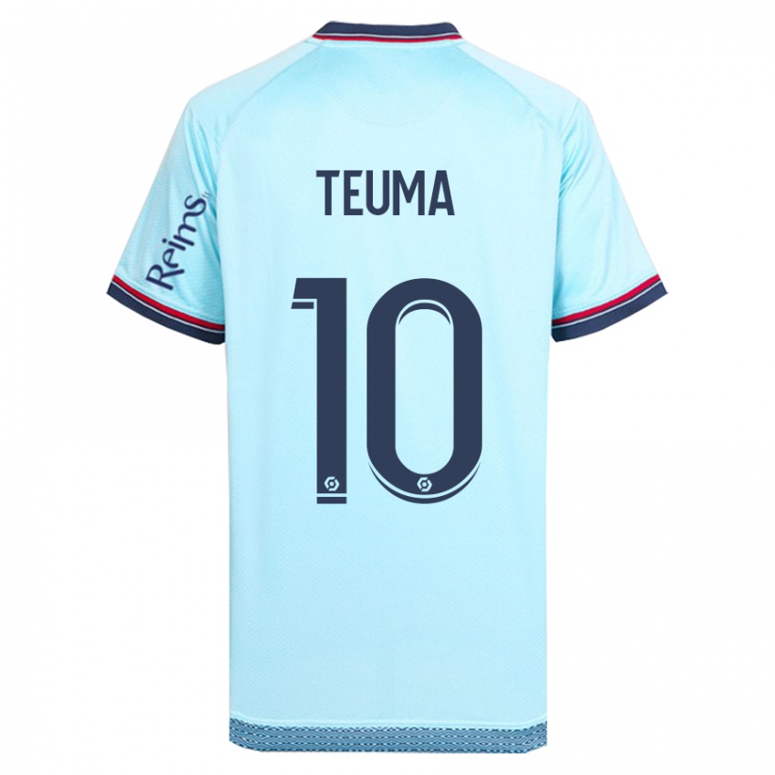 Gyermek Teddy Teuma #10 Égszínkék Idegenbeli Jersey 2023/24 Mez Póló Ing