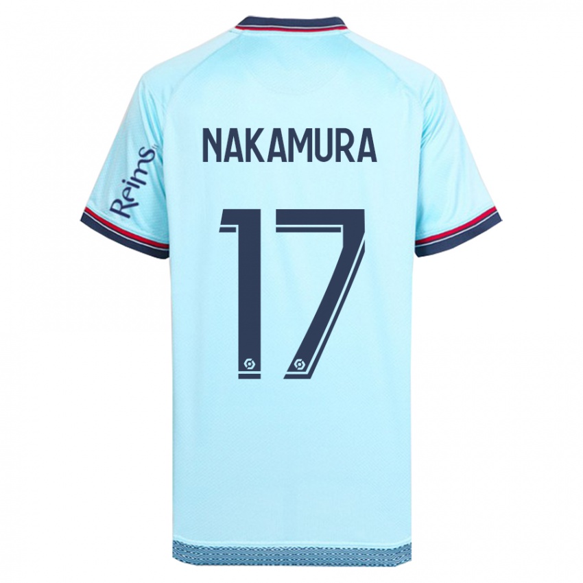 Gyermek Keito Nakamura #17 Égszínkék Idegenbeli Jersey 2023/24 Mez Póló Ing