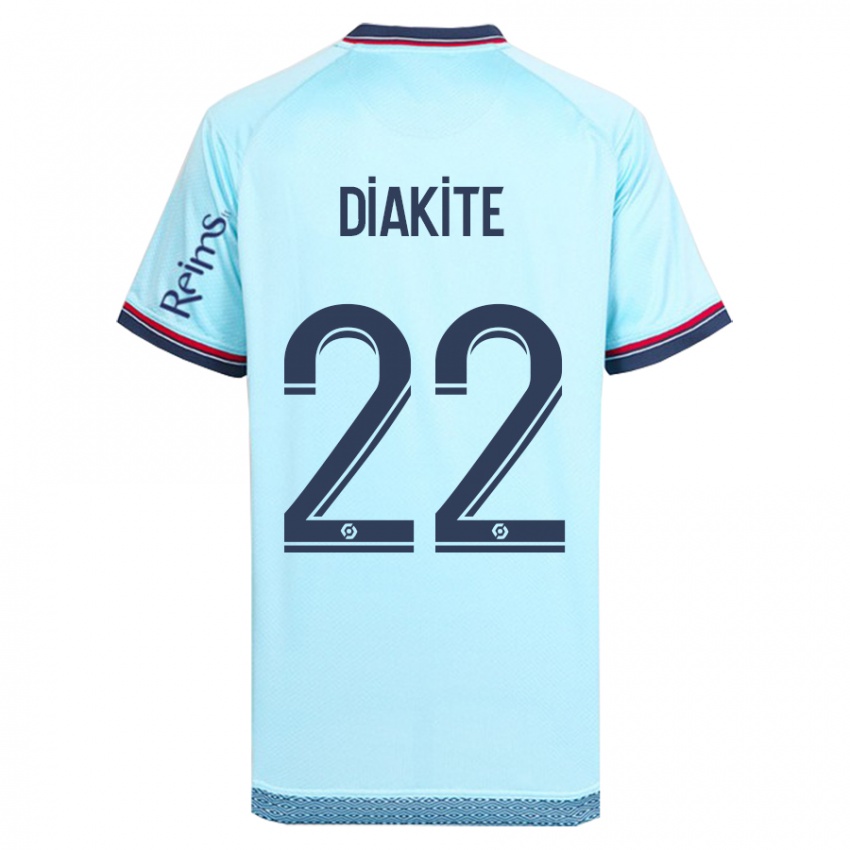 Gyermek Oumar Diakité #22 Égszínkék Idegenbeli Jersey 2023/24 Mez Póló Ing