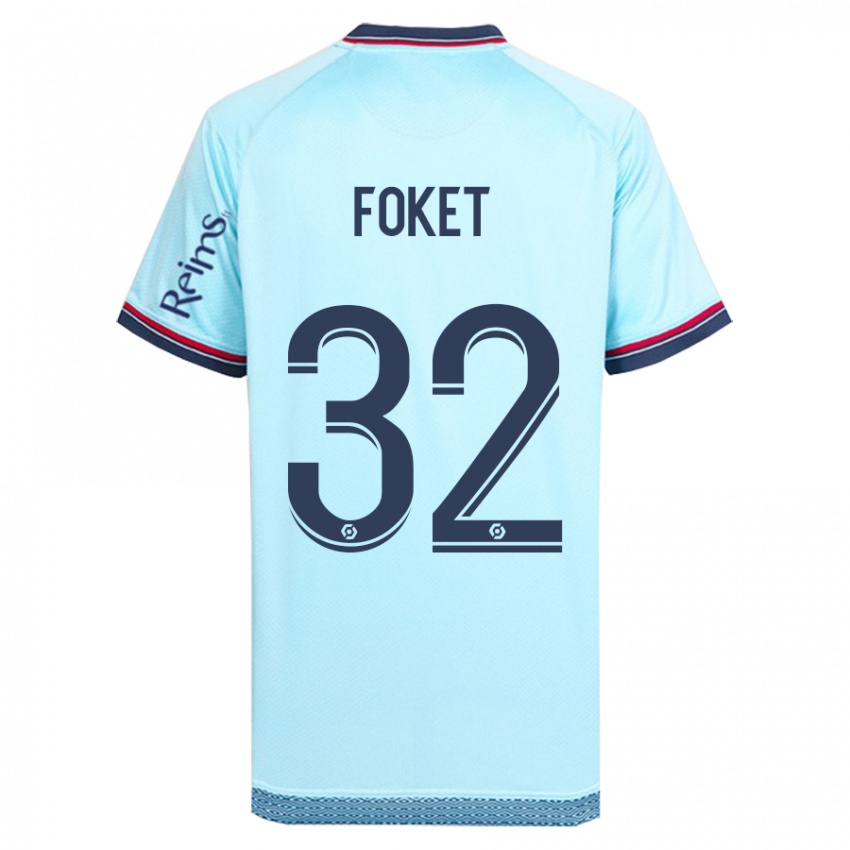 Gyermek Thomas Foket #32 Égszínkék Idegenbeli Jersey 2023/24 Mez Póló Ing