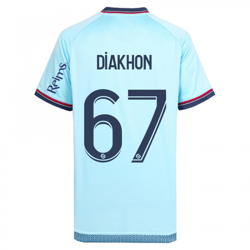 Gyermek Mamadou Diakhon #67 Égszínkék Idegenbeli Jersey 2023/24 Mez Póló Ing