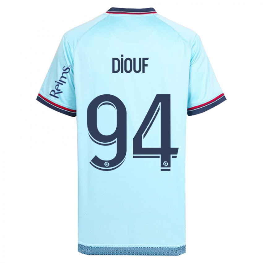 Gyermek Yehvann Diouf #94 Égszínkék Idegenbeli Jersey 2023/24 Mez Póló Ing