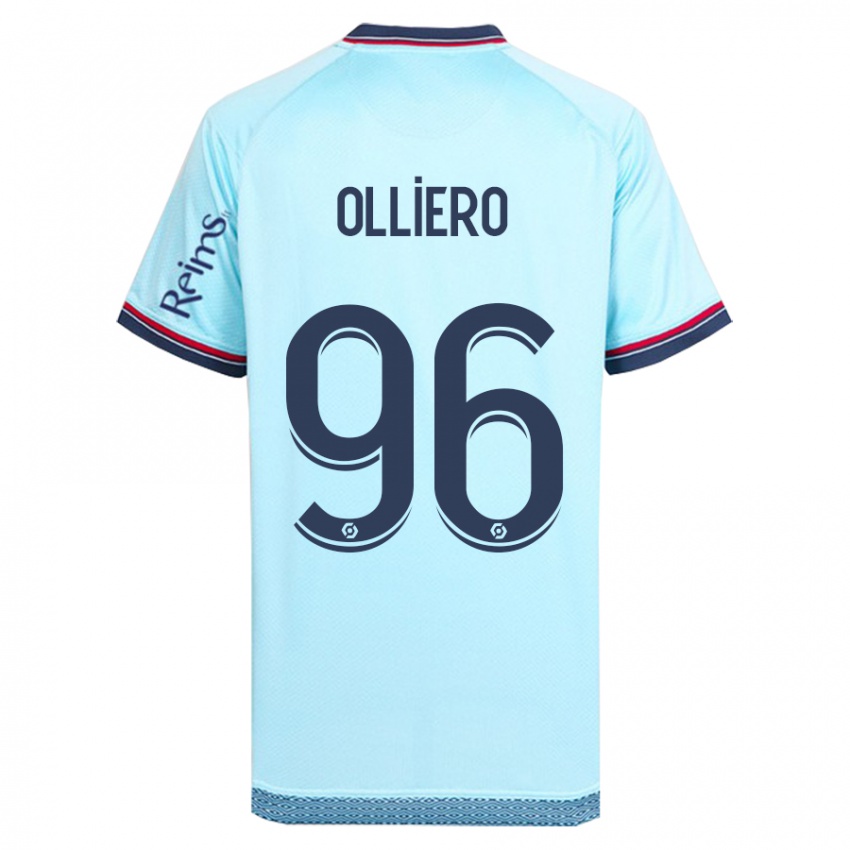 Gyermek Alexandre Olliero #96 Égszínkék Idegenbeli Jersey 2023/24 Mez Póló Ing