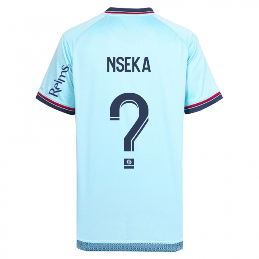 Gyermek Nelson Nseka #0 Égszínkék Idegenbeli Jersey 2023/24 Mez Póló Ing