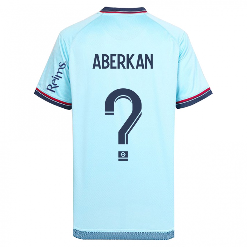 Gyermek Yassine Aberkan #0 Égszínkék Idegenbeli Jersey 2023/24 Mez Póló Ing