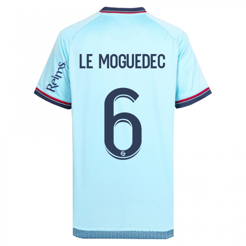 Gyermek Anaële Le Moguédec #6 Égszínkék Idegenbeli Jersey 2023/24 Mez Póló Ing