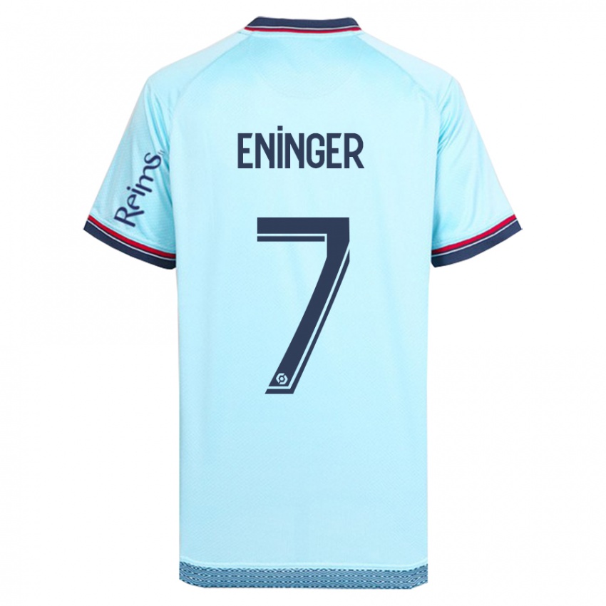 Gyermek Thelma Eninger #7 Égszínkék Idegenbeli Jersey 2023/24 Mez Póló Ing