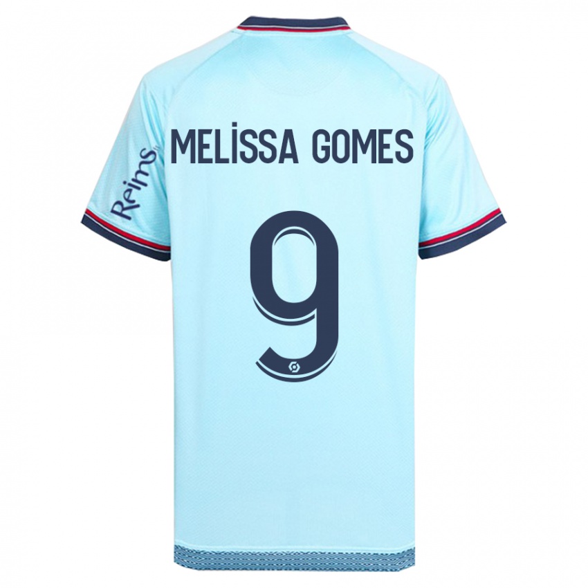 Gyermek Melissa Ferreira Gomes #9 Égszínkék Idegenbeli Jersey 2023/24 Mez Póló Ing