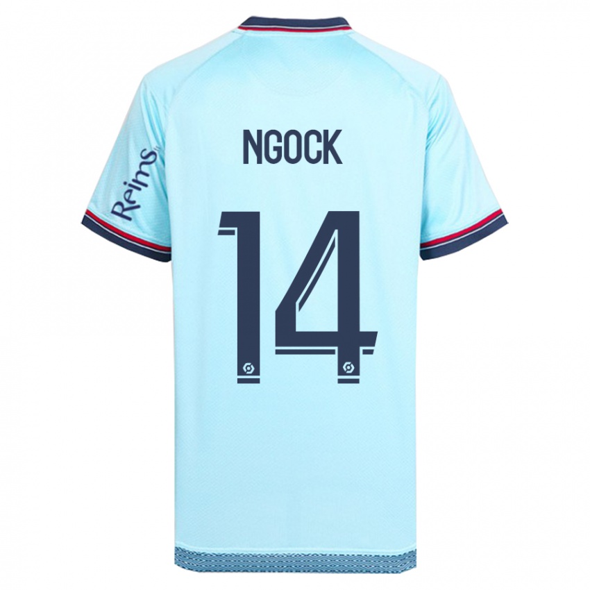 Gyermek Monique Ngock #14 Égszínkék Idegenbeli Jersey 2023/24 Mez Póló Ing