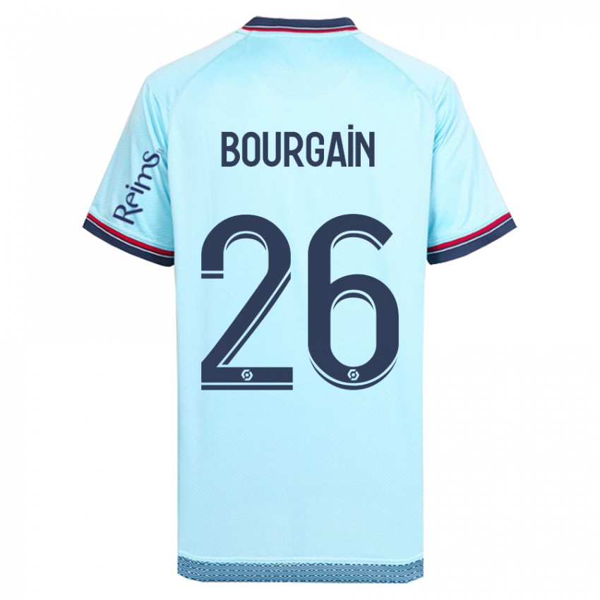 Gyermek Lea Bourgain #26 Égszínkék Idegenbeli Jersey 2023/24 Mez Póló Ing