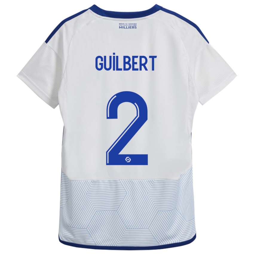 Gyermek Frédéric Guilbert #2 Fehér Idegenbeli Jersey 2023/24 Mez Póló Ing