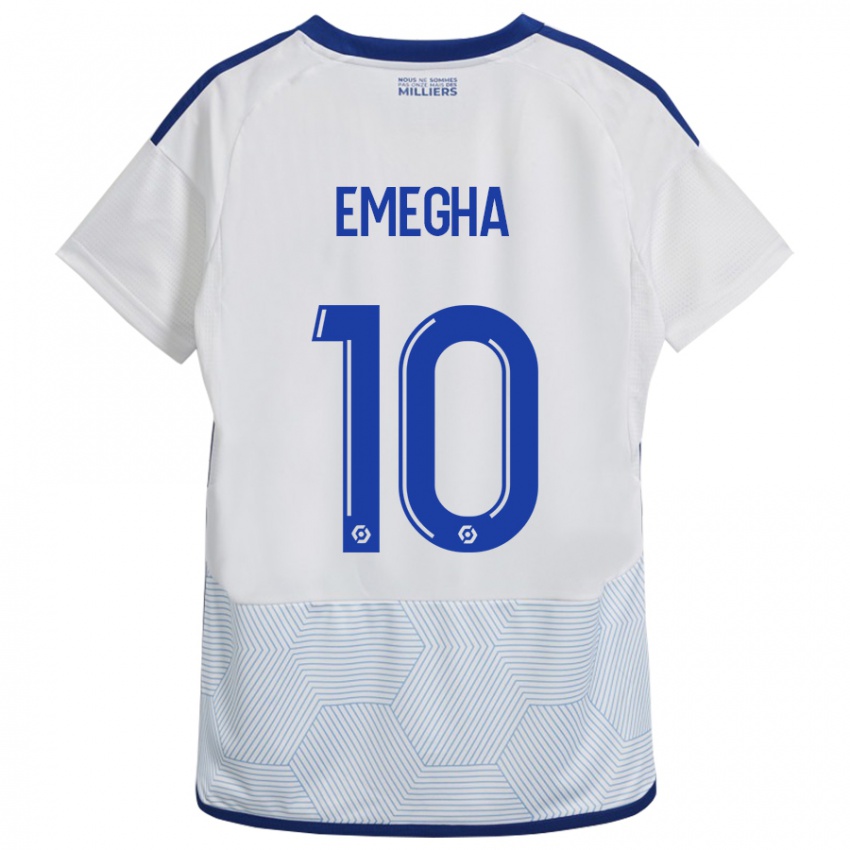 Gyermek Emanuel Emegha #10 Fehér Idegenbeli Jersey 2023/24 Mez Póló Ing