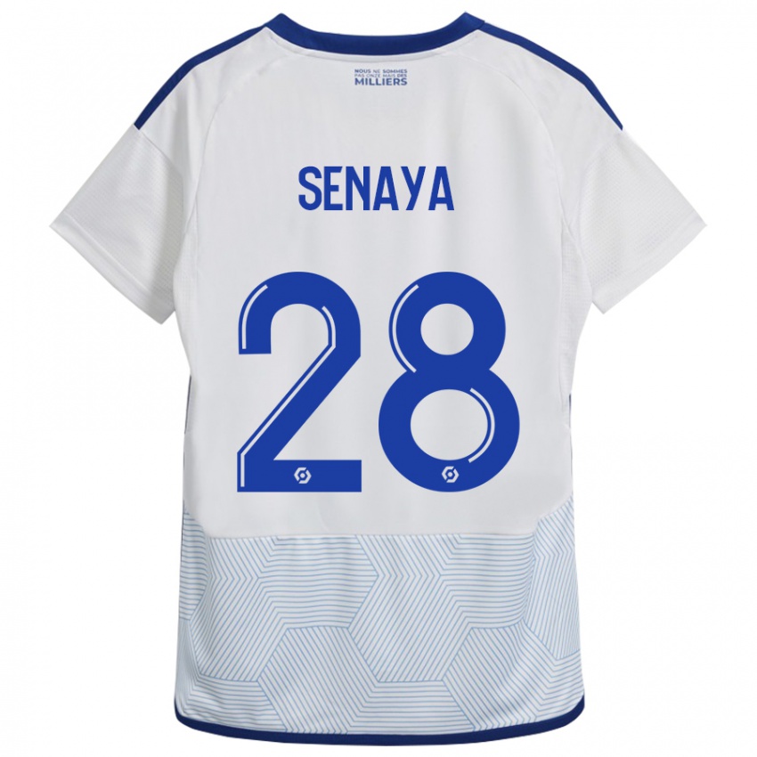 Gyermek Marvin Senaya #28 Fehér Idegenbeli Jersey 2023/24 Mez Póló Ing