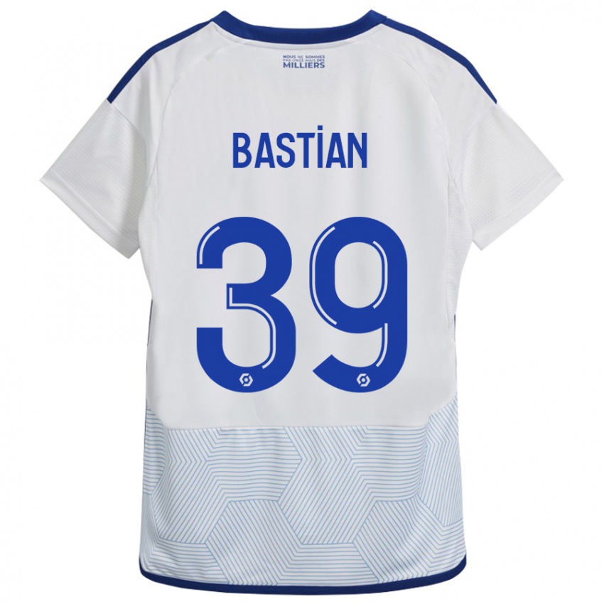 Gyermek Maxime Bastian #39 Fehér Idegenbeli Jersey 2023/24 Mez Póló Ing