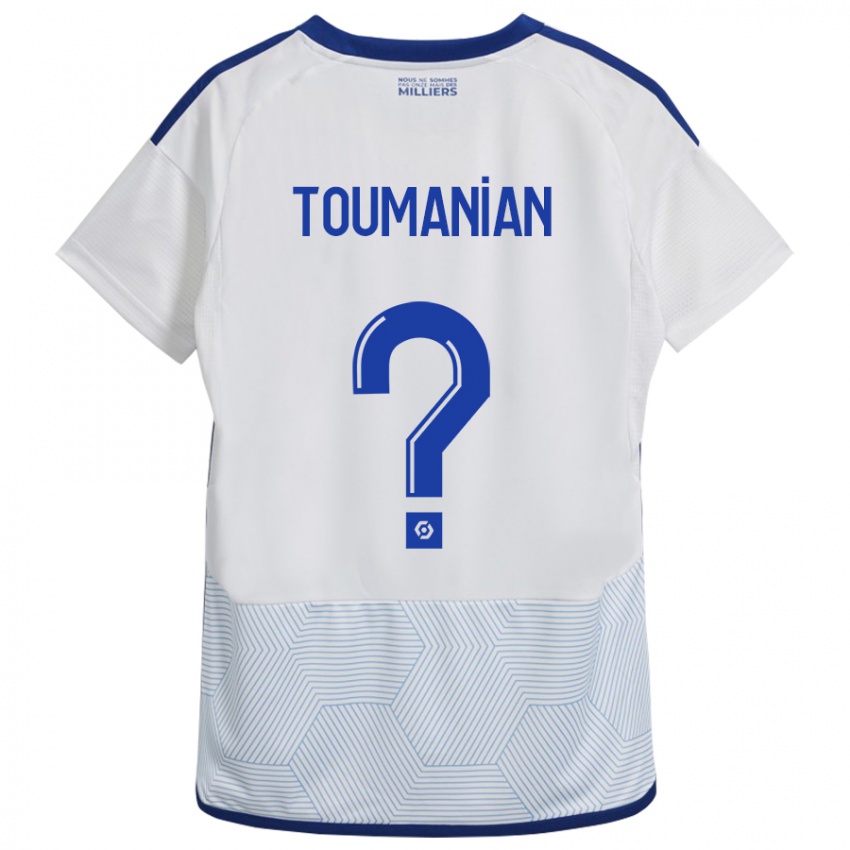 Gyermek Anthony Toumanian #0 Fehér Idegenbeli Jersey 2023/24 Mez Póló Ing