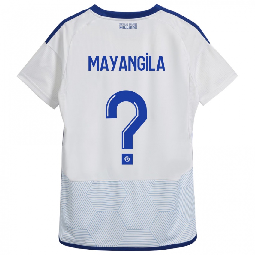 Gyermek Ryan Tutu Mayangila #0 Fehér Idegenbeli Jersey 2023/24 Mez Póló Ing