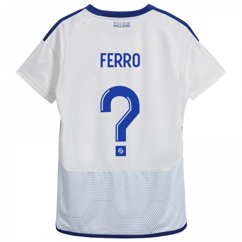 Gyermek Nolan Ferro #0 Fehér Idegenbeli Jersey 2023/24 Mez Póló Ing