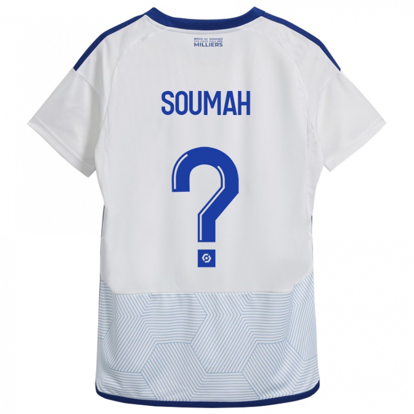 Gyermek Mohamed Soumah #0 Fehér Idegenbeli Jersey 2023/24 Mez Póló Ing