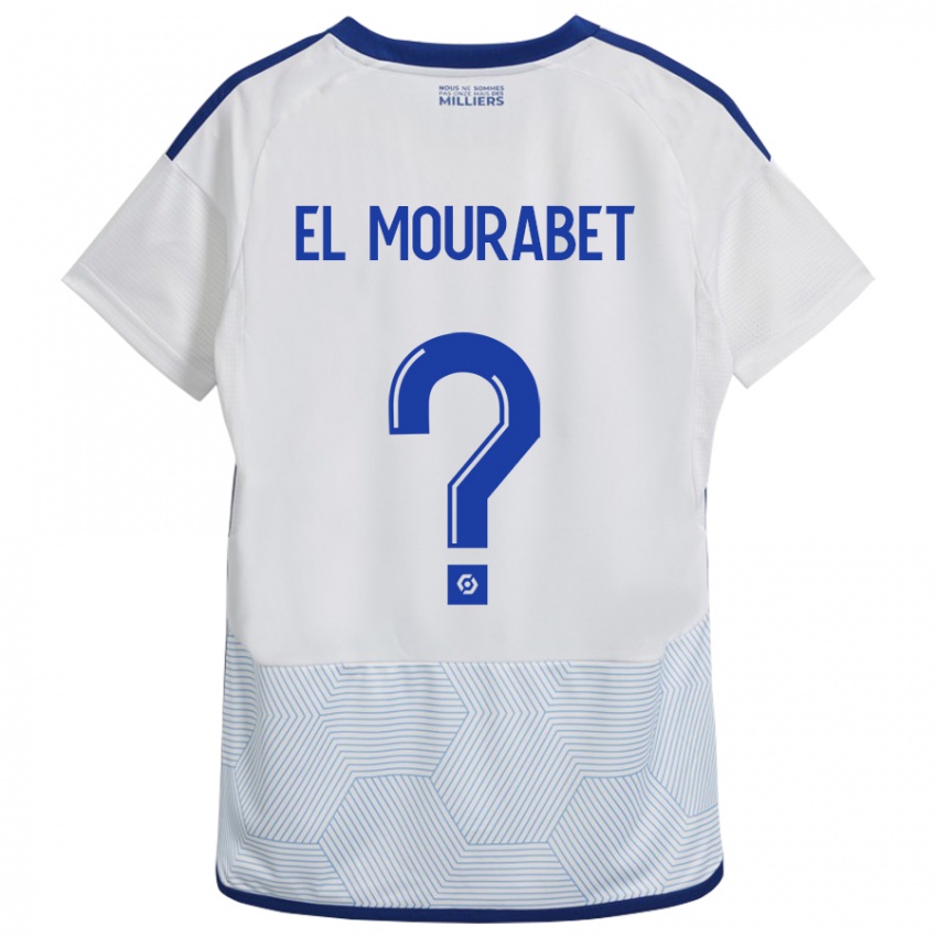 Gyermek Samir El Mourabet #0 Fehér Idegenbeli Jersey 2023/24 Mez Póló Ing