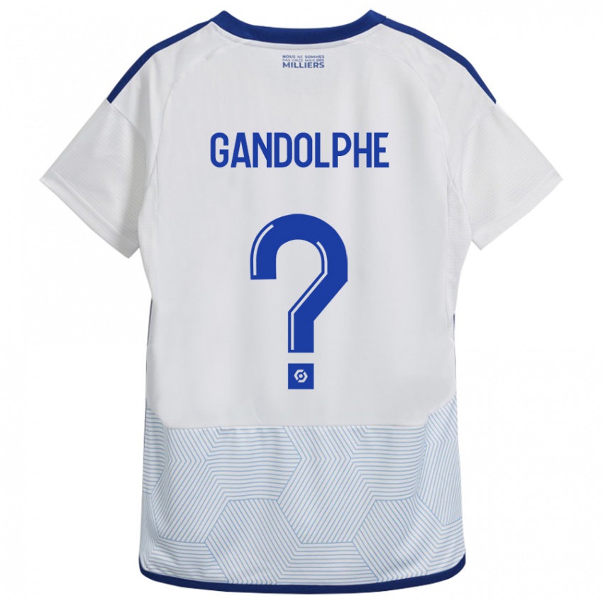 Gyermek Adrien Gandolphe #0 Fehér Idegenbeli Jersey 2023/24 Mez Póló Ing