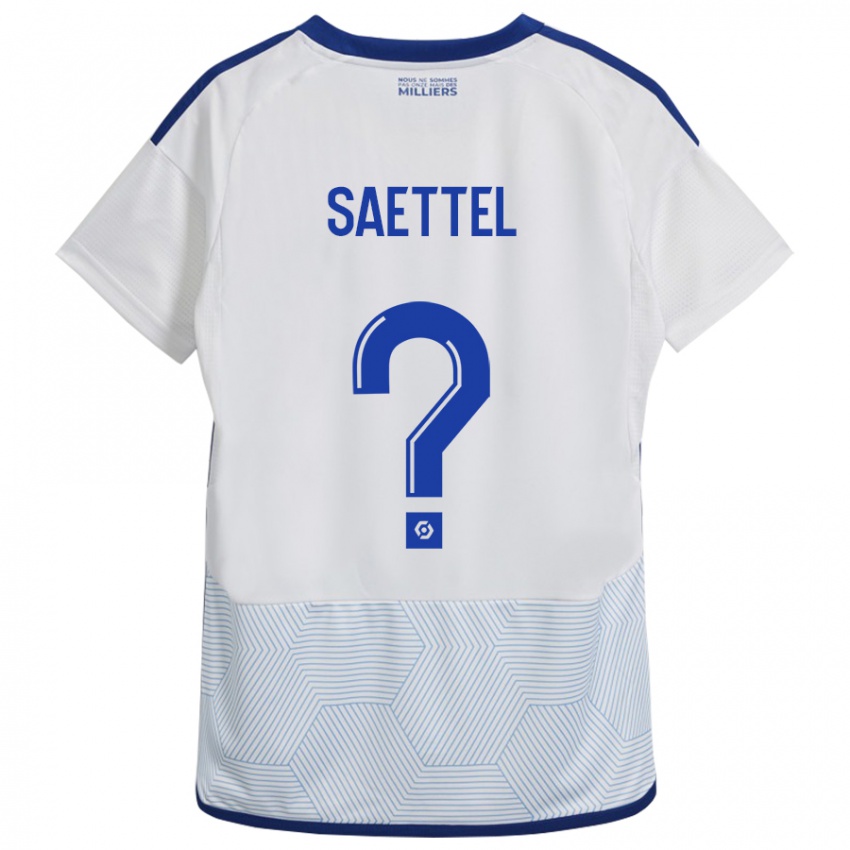 Gyermek Tom Saettel #0 Fehér Idegenbeli Jersey 2023/24 Mez Póló Ing