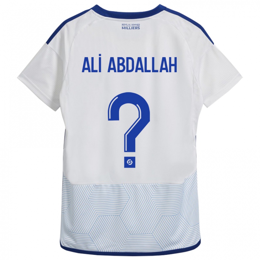 Gyermek Aboubacar Ali Abdallah #0 Fehér Idegenbeli Jersey 2023/24 Mez Póló Ing