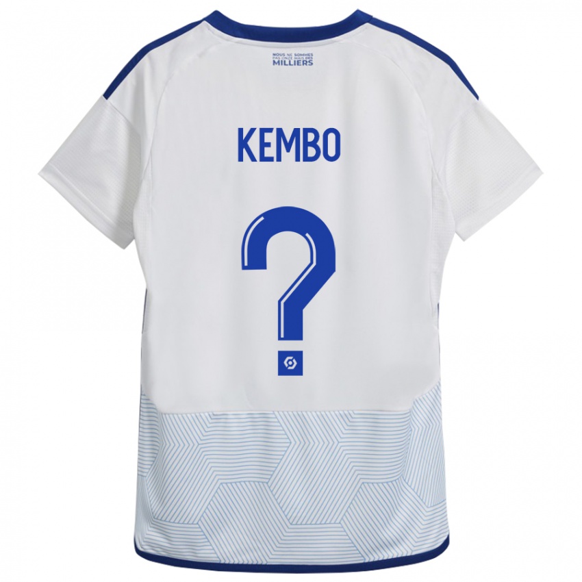 Gyermek Driss Kembo #0 Fehér Idegenbeli Jersey 2023/24 Mez Póló Ing