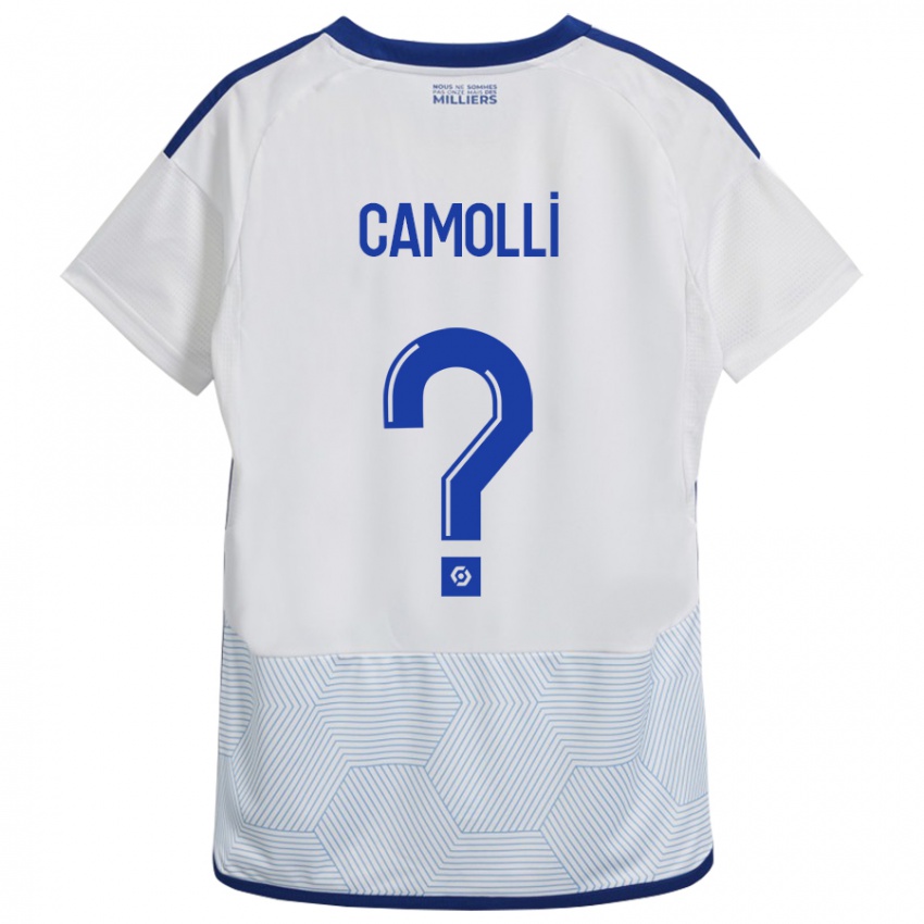 Gyermek Benjamin Camolli #0 Fehér Idegenbeli Jersey 2023/24 Mez Póló Ing