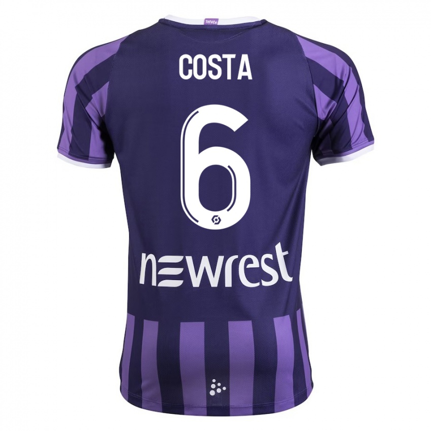 Gyermek Logan Costa #6 Lila Idegenbeli Jersey 2023/24 Mez Póló Ing