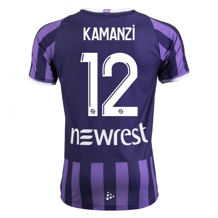 Gyermek Warren Kamanzi #12 Lila Idegenbeli Jersey 2023/24 Mez Póló Ing