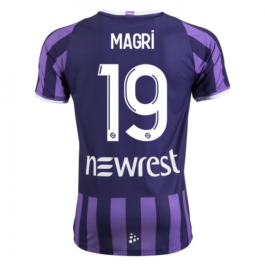 Gyermek Frank Magri #19 Lila Idegenbeli Jersey 2023/24 Mez Póló Ing