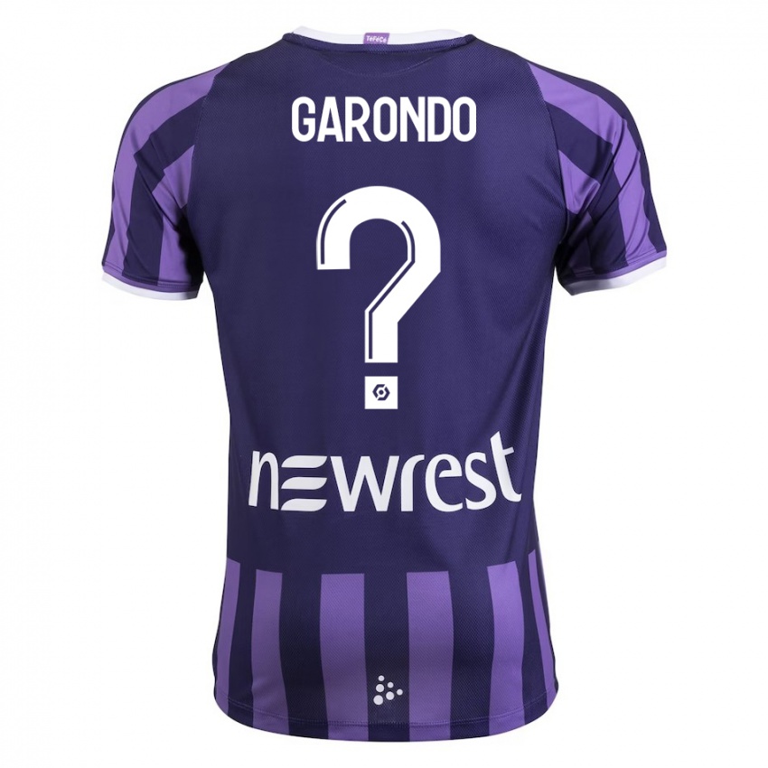 Gyermek Thibaud Garondo #0 Lila Idegenbeli Jersey 2023/24 Mez Póló Ing