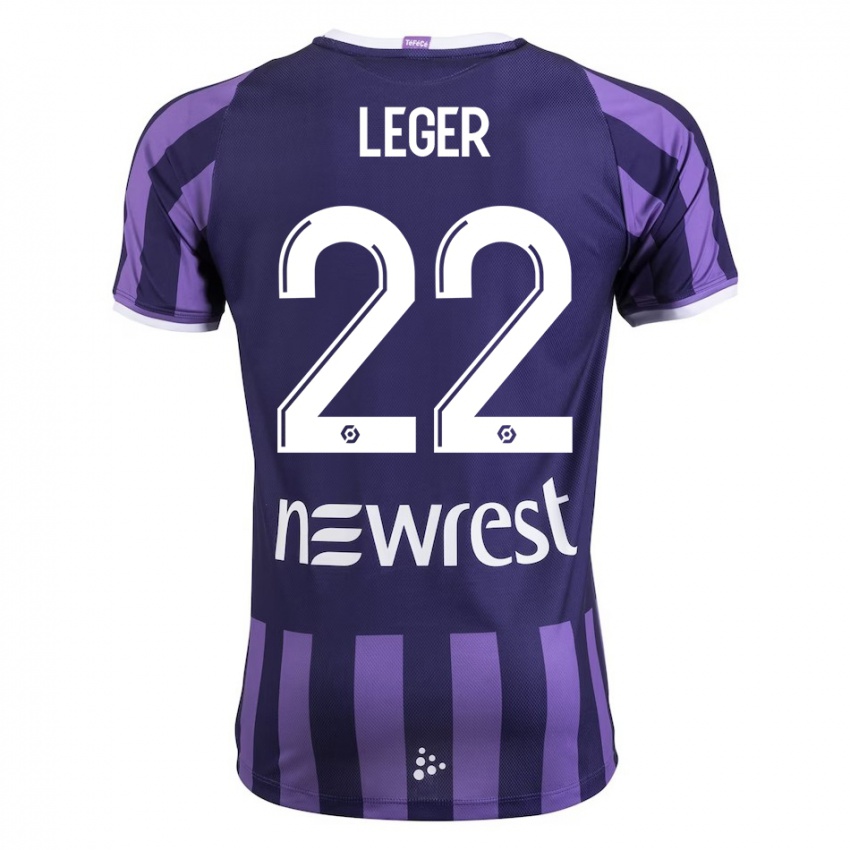 Gyermek Christelle Léger #22 Lila Idegenbeli Jersey 2023/24 Mez Póló Ing