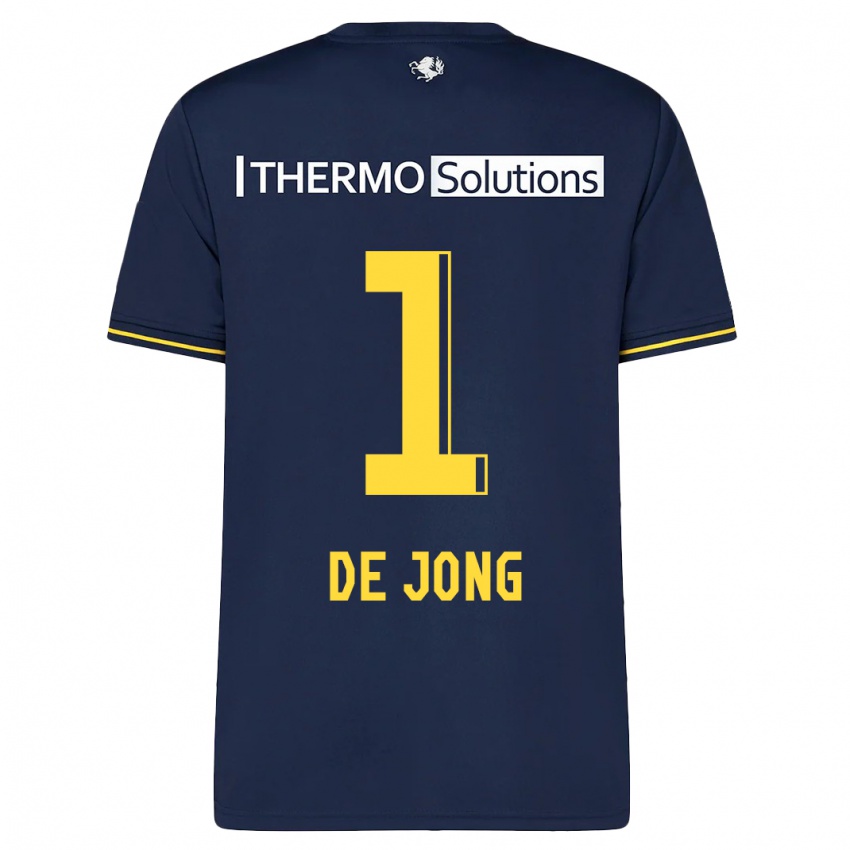 Gyermek Daniëlle De Jong #1 Haditengerészet Idegenbeli Jersey 2023/24 Mez Póló Ing