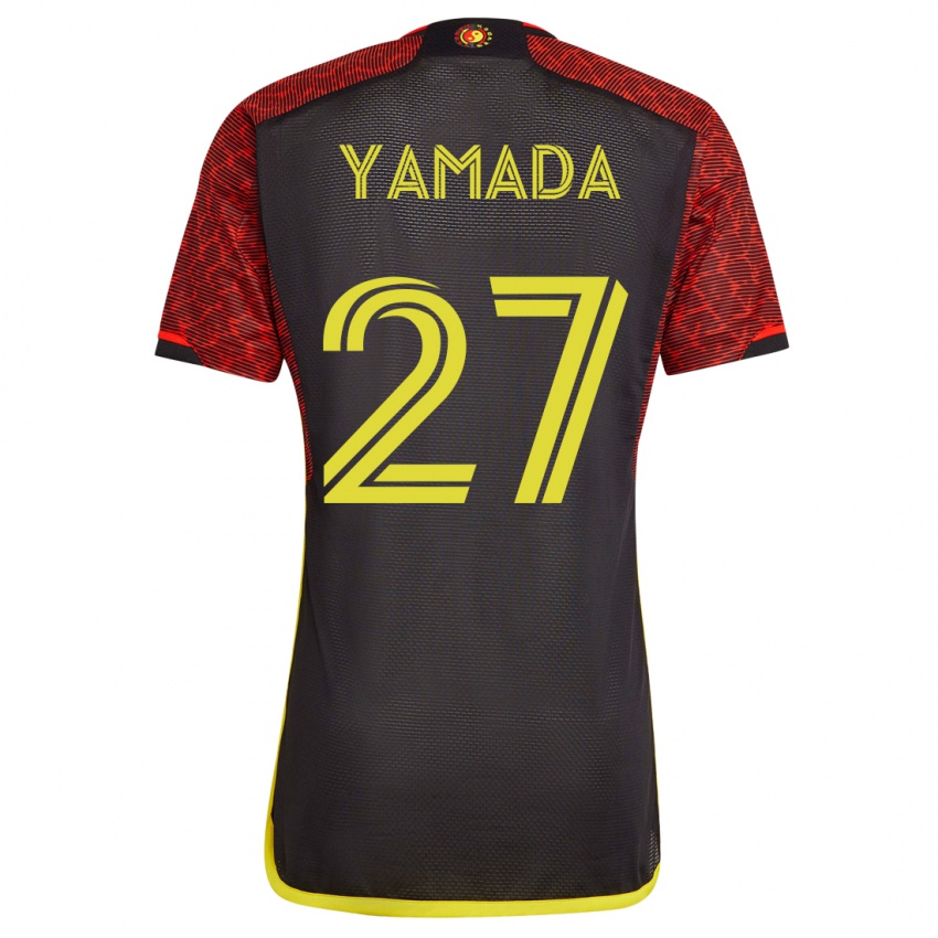 Gyermek Hikari Yamada #27 Narancs Idegenbeli Jersey 2023/24 Mez Póló Ing