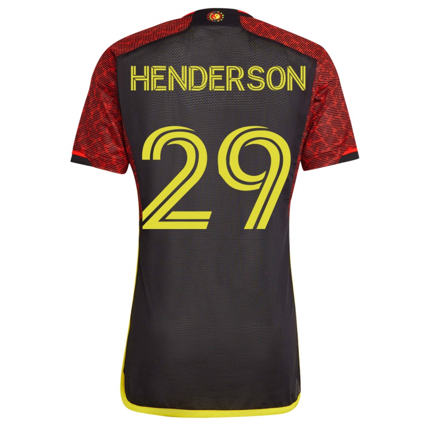 Gyermek Anna Henderson #29 Narancs Idegenbeli Jersey 2023/24 Mez Póló Ing