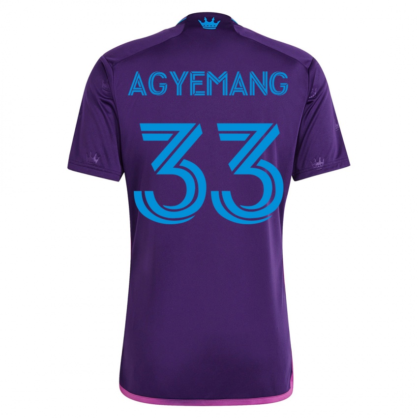 Gyermek Patrick Agyemang #33 Ibolya Idegenbeli Jersey 2023/24 Mez Póló Ing